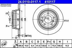 ATE Disc frana ATE 24.0110-0117.1 - centralcar