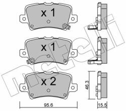 METELLI set placute frana, frana disc METELLI 22-0729-0