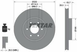 TEXTAR Disc frana TEXTAR 92296503 - centralcar