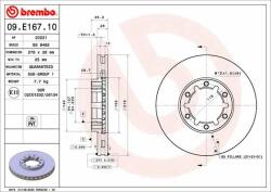 BREMBO Disc frana BREMBO 09. E167.10 - centralcar