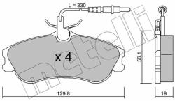 METELLI set placute frana, frana disc METELLI 22-0217-0