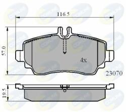 COMLINE set placute frana, frana disc COMLINE - centralcar - 107,76 RON