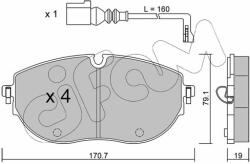 CIFAM set placute frana, frana disc CIFAM 822-1322-0