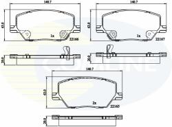 COMLINE set placute frana, frana disc COMLINE - centralcar - 100,79 RON