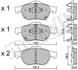 METELLI set placute frana, frana disc METELLI 22-0448-0