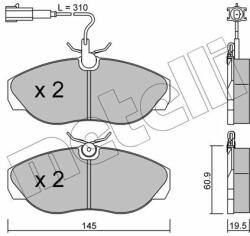 METELLI set placute frana, frana disc METELLI 22-0154-1