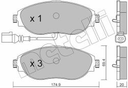 METELLI set placute frana, frana disc METELLI 22-0952-0