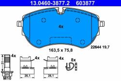 ATE set placute frana, frana disc ATE 13.0460-3877.2 - centralcar