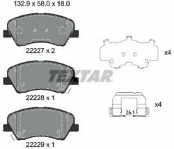 TEXTAR set placute frana, frana disc TEXTAR 2222701 - centralcar