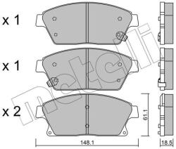 METELLI set placute frana, frana disc METELLI 22-0839-0