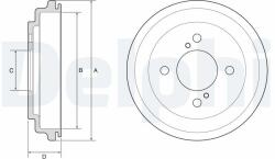 DELPHI Tambur frana DELPHI BF646 - centralcar