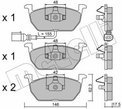 METELLI set placute frana, frana disc METELLI 22-1028-0