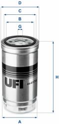 UFI filtru combustibil UFI 24.417. 00