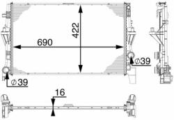 MAHLE Radiator, racire motor MAHLE CR 902 000P - centralcar