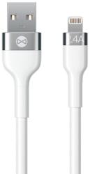 Forever Cablu incarcare si transfer de date Forever Flexible, USB la Lightning, 1.0 m, 2.4A, alb (GSM115415)