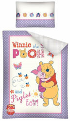 DETEXPOL Lenjerie pentru pătuc Ursulețul Pooh și Purcelușul - violet Lenjerie de pat