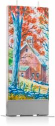 FLATYZ Holiday Fall Landscape with House and Tree lumanare 6x15 cm