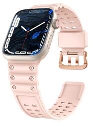 gigapack Apple Watch Series 9 41mm pótszíj (egyedi méret, szilikon, állítható) rózsaszín (GP-146937)