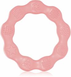 BabyOno Be Active Silicone Teether Ring rágóka Pink