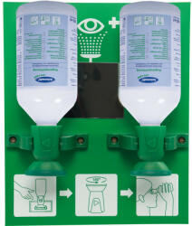 Actiomedic EYE CARE Double I fali szemkimosó állomás 2 x 500 ml 0.9% nátrium-klorid oldattal (500-000-01100) - alphadenthigienia