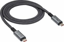 Akyga AK-USB-45 240W USB-C apa - USB-C apa Adat és töltő kábel - Fekete (1m) (AK-USB-45)