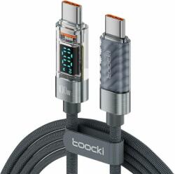 Toocki TXCTT1-XY01 GREY USB-C apa - USB-C apa Adat és töltő kábel - Szürke (1m) (TXCTT1-XY01 GREY)