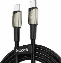 Toocki TXCTT14- LG01 USB-C apa - USB-C apa Adat és töltő kábel - Fekete (140W) (TXCTT14- LG01)