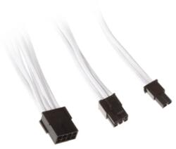 SilverStone Cablu prelungitor Silverstone 8-pini (6+2-pini) PCIe, 25cm, White, SST-PP07-PCIW