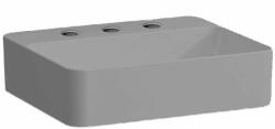 Laufen VAL Mosdó tál, csaplyuk paddal, három csaplyukkal, túlfolyónyílás nélkül, Graphite matt H8122807581581 (H8122807581581)