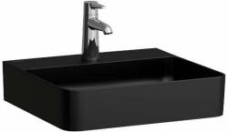 Laufen VAL Mosdótál, alsó felülete csiszolt, túlfolyónyílás nélkül, egy csaplyukkal, Fekete matt H8162827161111 (H8162827161111)