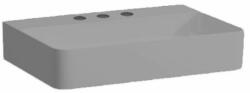 Laufen VAL Mosdótál, alsó felülete csiszolt, három csaplyukkal, túlfolyónyílás nélkül, Graphite matt H8162837581581 (H8162837581581)