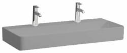 Laufen VAL Mosdótál, alsó felülete csiszolt, túlfolyónyílás nélkül, 2 csaplyukkal, Graphite matt H8162877581151 (H8162877581151)
