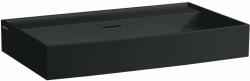 Laufen Kartell LAUFEN Mosdótál, alsó felülete csiszolt, csaplyuk nélkül, Fekete matt H8163367161091 (H8163367161091)