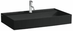 Laufen Kartell LAUFEN Mosdótál, alsó felülete csiszolt, túlfolyónyílás nélkül, egy csaplyukkal, Fekete matt H8163367161111 (H8163367161111)