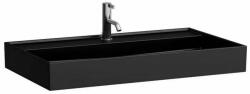Laufen Kartell LAUFEN Mosdótál, alsó felülete csiszolt, túlfolyónyílás nélkül, egy csaplyukkal, Fekete matt H8163377161111 (H8163377161111)