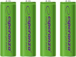 Esperanza Baterie reîncărcabilă NI-MH AA 2000mAh 4 bucăți, verde (EZA104G)