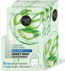  Organic Shop Hidratáló és helyreállító fátyolmaszk aloe verával és hialuronsavval - 25g - vitaminbolt - 766 Ft