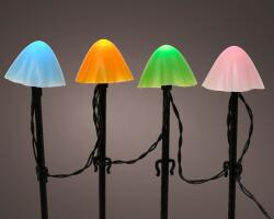 Lumineo LED stake light színes erdei gomba leszúrható elemes fényfüzér 20 db