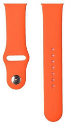 Apple Watch 1-6, SE (38 / 40 mm) / Watch 7-8 (41 mm), szilikon pótszíj, állítható, Devia Delux Sport, narancssárga - ionstore