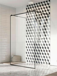 Radaway Modo X Walk-in zuhanyfal 130x200 cm, átlátszó üveg, fekete profilszín 3883345458 (388334-54-58)