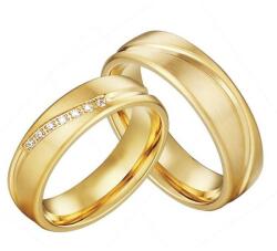 Ékszerkirály Férfi karikagyűrű, titánacél, aranyszínű, 14-es méret (32847257167_14)