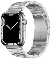 Apple Watch 1-6, SE, SE (2022) (42 / 44 mm) / Watch 7-8 (45 mm) / Watch Ultra (49 mm), fém pótszíj, Hoco WA10, ezüst - tok-shop