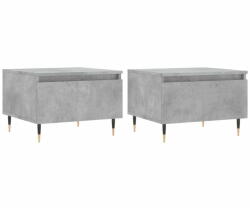 vidaXL 2 db betonszürke szerelt fa dohányzóasztal 50 x 46 x 35 cm 830853