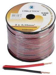 Cabletech Cablu pentru difuzor, cupru, 0, 35mm2, rosu, negru, 100m, L101952