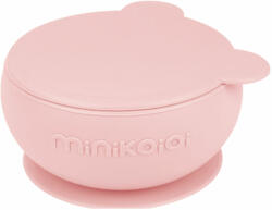 MiNiKOiOi Bowly - Zárható tetejű tapadókorongos tál 6 hó+ (Pinky Pink)