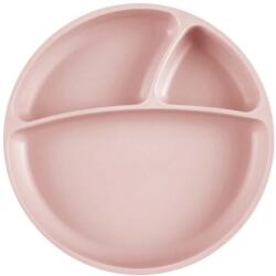 MiNiKOiOi Portions - Tapadókorongos osztott tányér 6 hó+ (Pinky Pink)