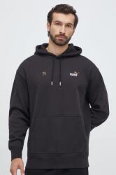 PUMA pamut melegítőfelső fekete, férfi, nyomott mintás, kapucnis - fekete XL - answear - 47 990 Ft