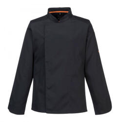 Portwest MeshAir Pro hosszú ujjú kabát (fekete S) (C838BKRS)