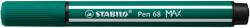 STABILO Pen 68 MAX prémium filctoll vágott heggyel türkiz zöld