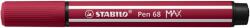 STABILO Pen 68 MAX prémium filctoll vágott heggyel bordó